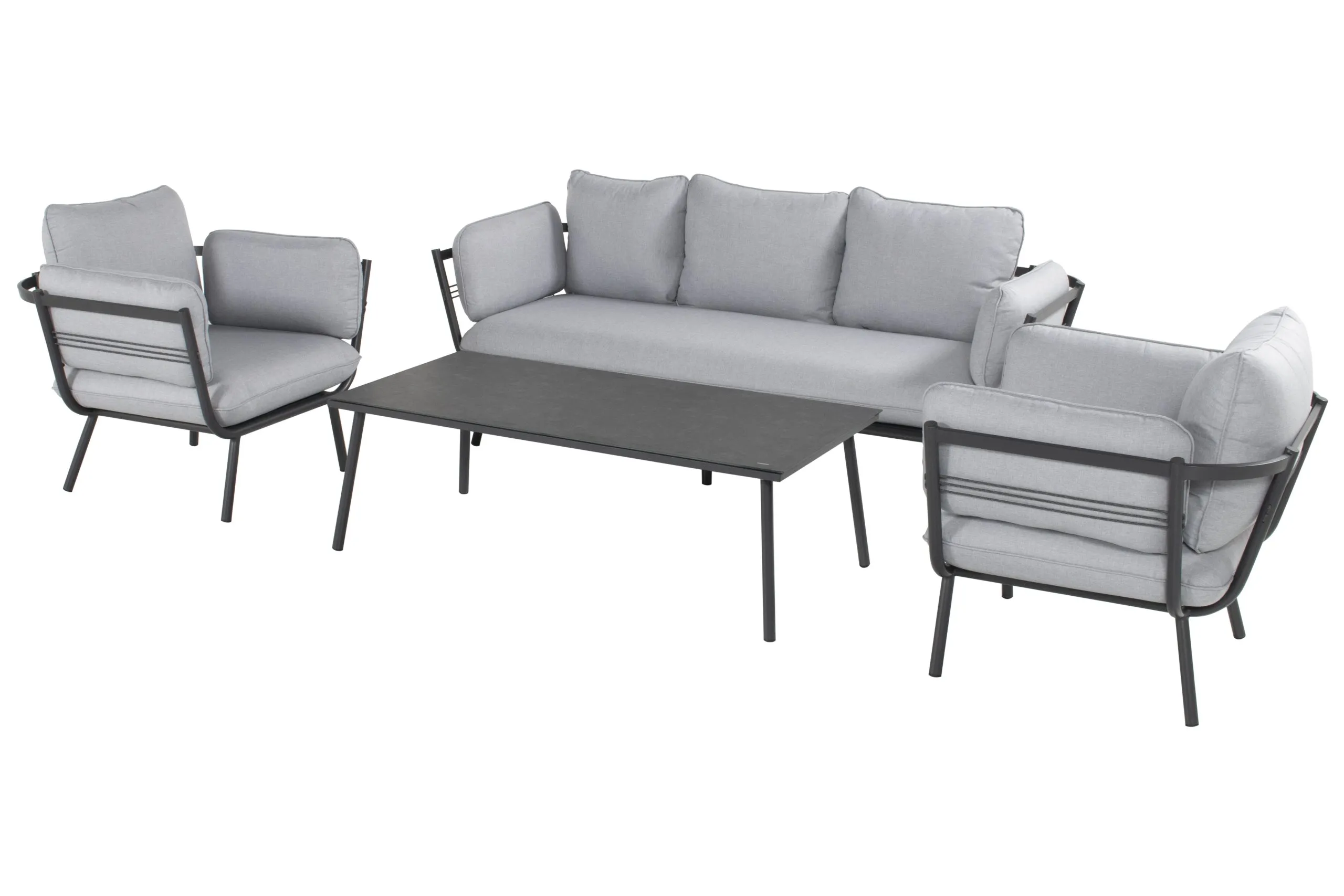 Hartman Catalonia Lounge Set mit Tisch Aluminium/Olefin
