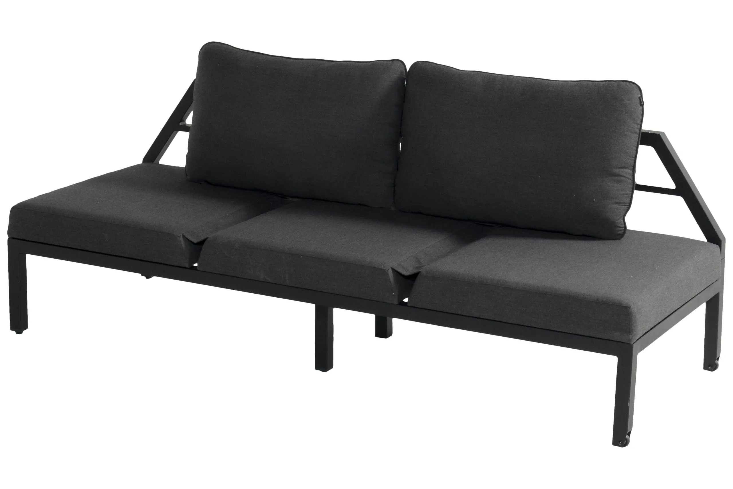 Hartman Eva Lounge Bank Black/Mid Grey Sunbrella