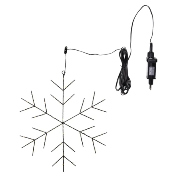 Star Trading leuchtende Schneeflocke Niva aus Metall 56 cm IP20 88 warmweiße LEDs