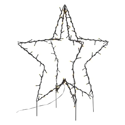 Star Trading LED Lichterstern Foldy für den Blumentopf Höhe 55cm 90 warmweiße LEDs 3.6W