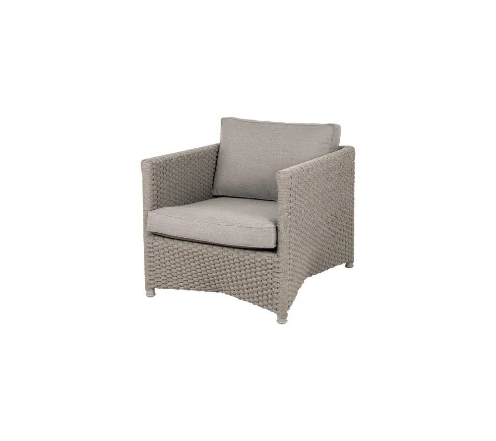 Cane-Line Diamond Loungesessel Rope/Natte Taupe inkl. Kissenset