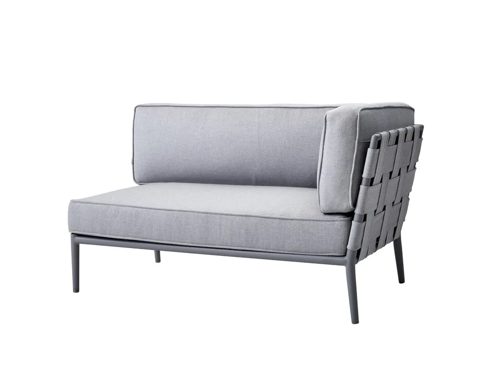 Cane-Line Conic 2-Sitzer Modulsofa inkl. Kissensatz, Armlehne Links