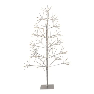 Star Trading LED Zierbaum Flower Tree silber Höhe 120 cm 200 warmweiße LEDs Transparent