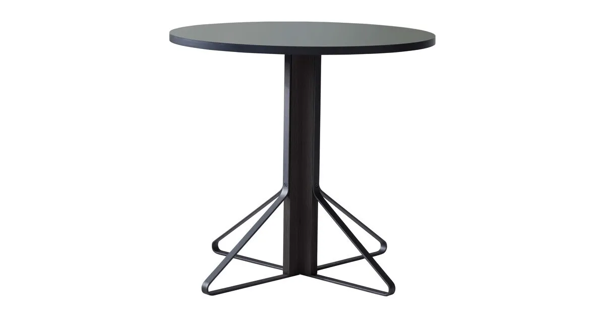 Kaari REB003 Tisch Eiche schwarz Ø80cm