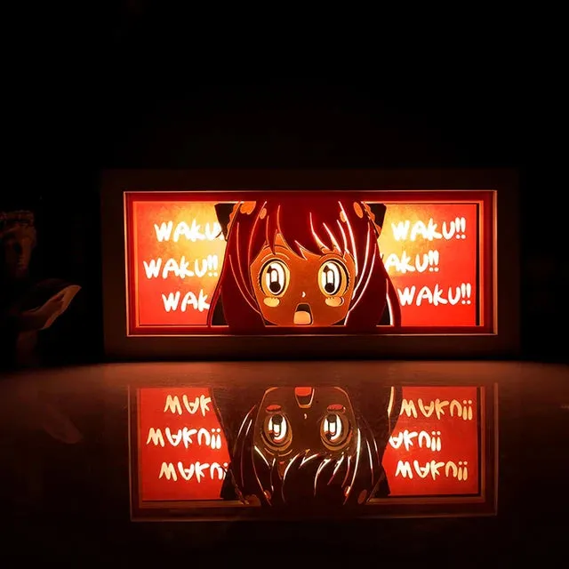 Anime 3D LED Lichtbox – Dragon Ball-inspirierte Papierschnitt-Nachtlampe mit Fernbedienung