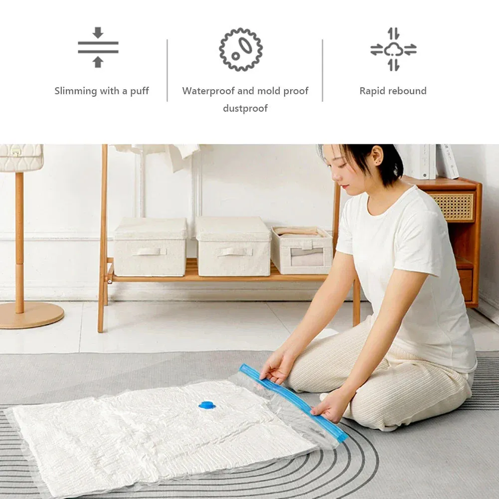 4PCS Wiederverwendbare Vakuumverpackungsbeutel mit Handpumpe