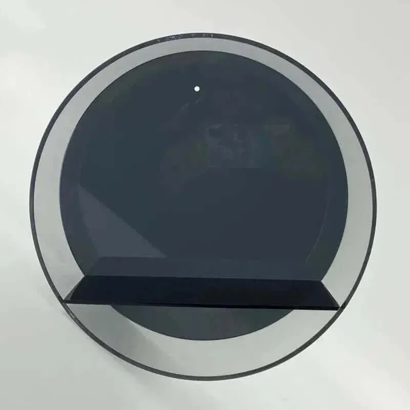 Rundes Acryl-Wandregal im 80er-Jahre-Stil