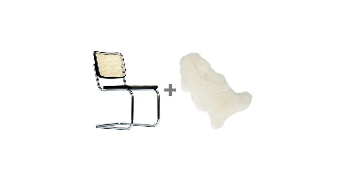 Aktionsset S 32 V Freischwinger Stuhl + Fell