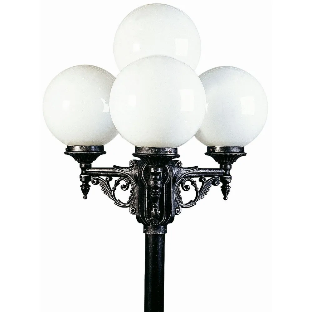 Albert Leuchten 2051 Mastaufsatzleuchte Schwarz, Silber, 4-flammig