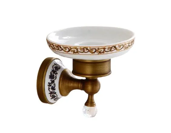 Antike Messing Wandmontierte Seifenschale Badezimmer Zubehör