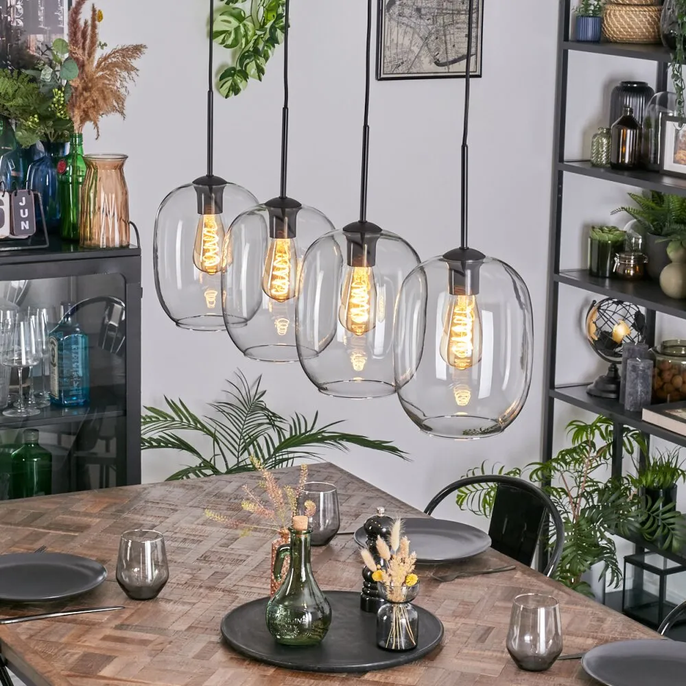 Apedo Hängeleuchte Glas 20 cm Klar, 4-flammig H3876701