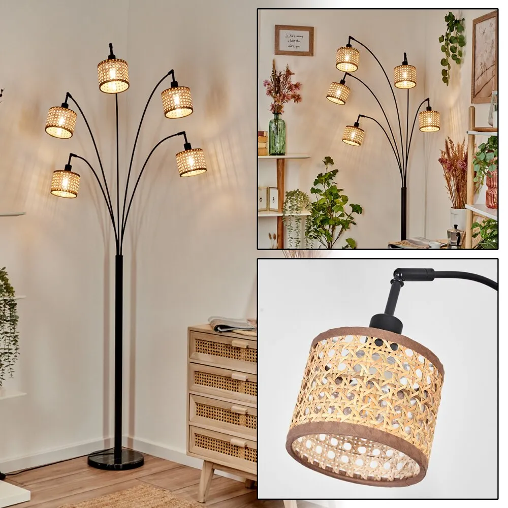 Barcos Stehleuchte Schwarz, 5-flammig H3863350