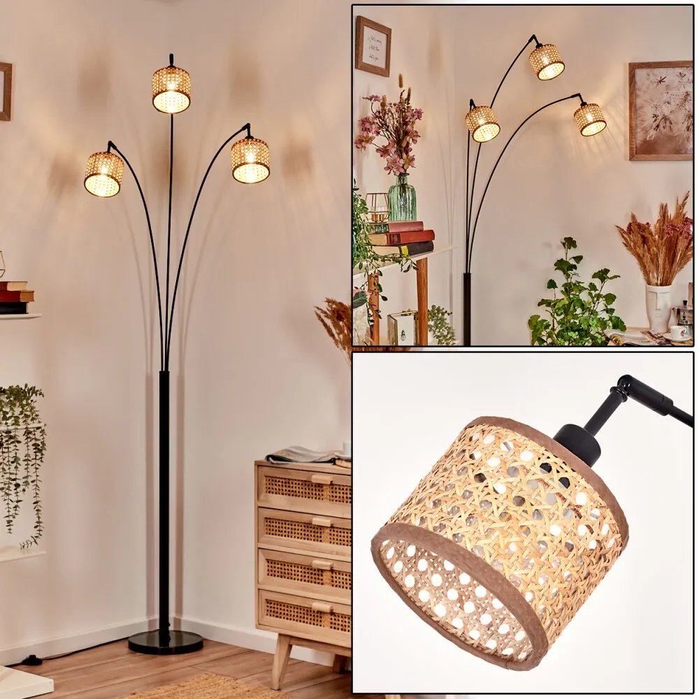 Barcos Stehleuchte Schwarz, 3-flammig H3896341