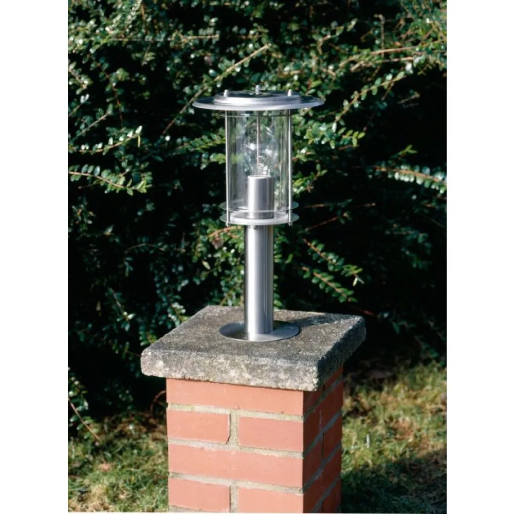 Brilliant York Außensockelleuchte Edelstahl, 1-flammig