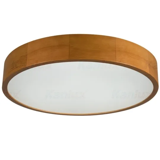 Kanlux Deckenlampe JASMIN aus Holz,Ø 475mm E27 3x20W Gold Eiche