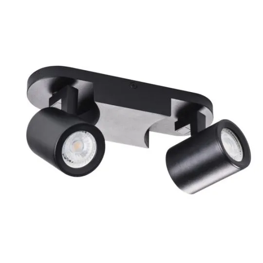 Kanlux Deckenleuchte LAURIN 2-flammig in schwarz - ohne Leuchtmittel