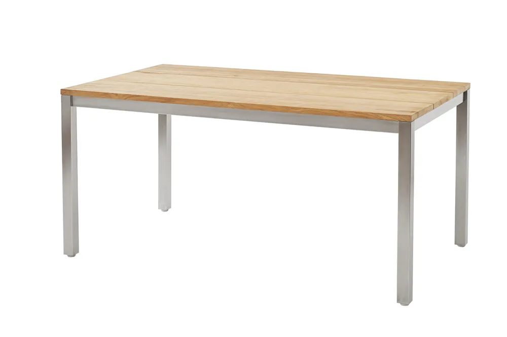 Diamond Garden Salerno Edelstahl/Recycled Teak Natur 130x80 - 210x100 cm