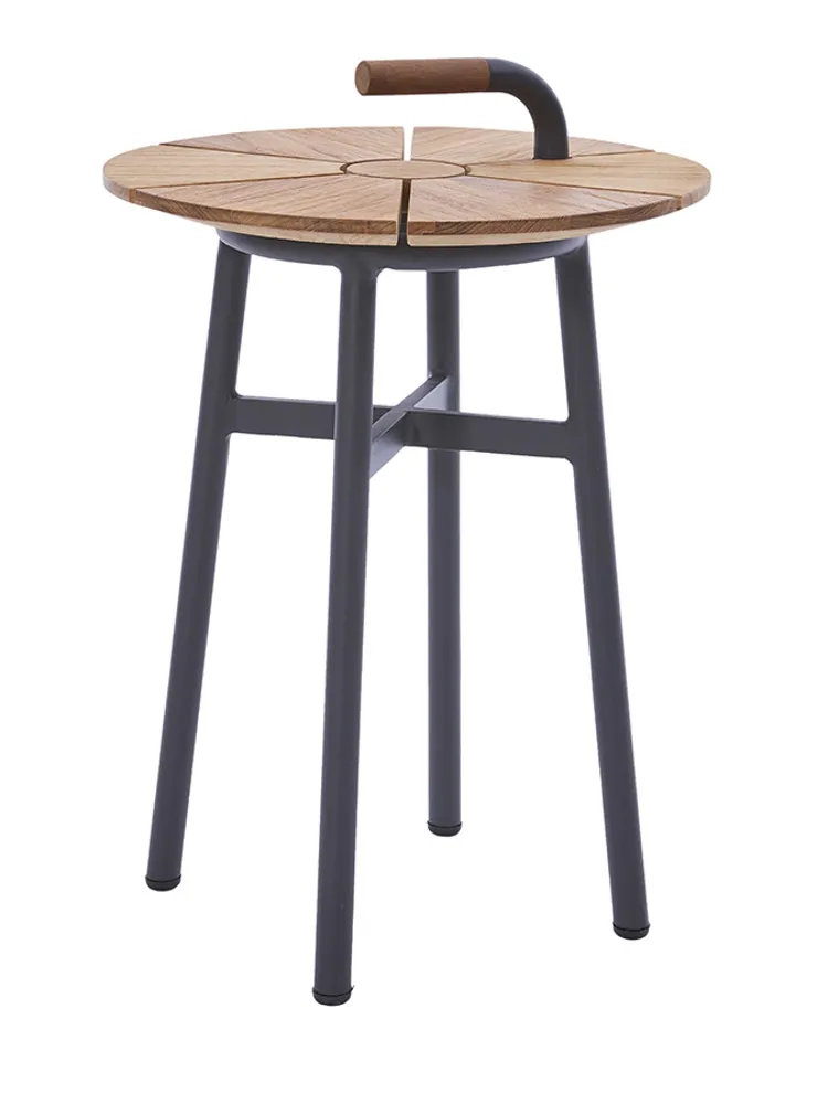 Diamond Garden Nora Beistelltisch Aluminium/Recycled Teak Ø42 - Ø70 cm