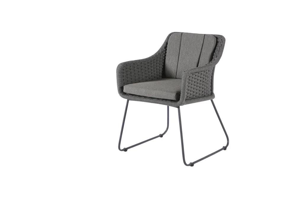 Diamond Garden Korfu Stuhl Edelstahl/Rope inkl. Sitz- und Rückenkissen