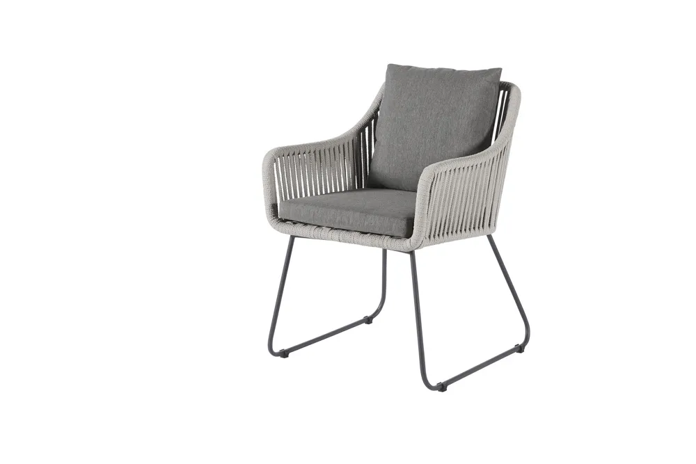 Diamond Garden Kreta Stuhl Edelstahl/Rope inkl. Sitz- und Rückenkissen