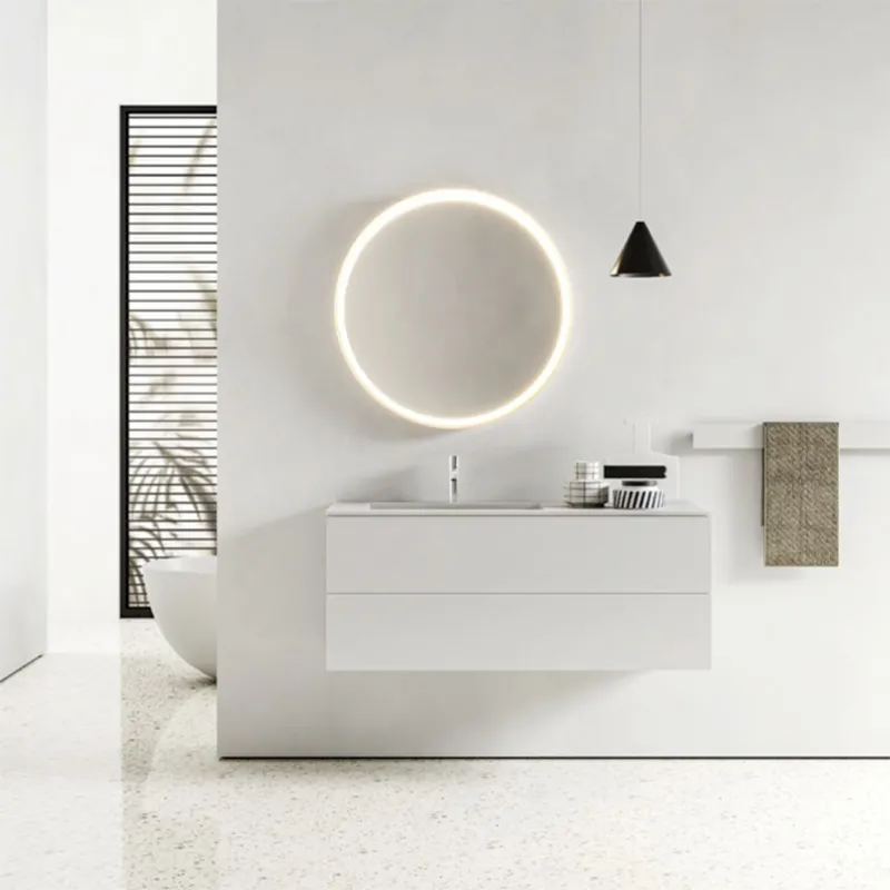 Badmöbel weiss Block h48 Moab80