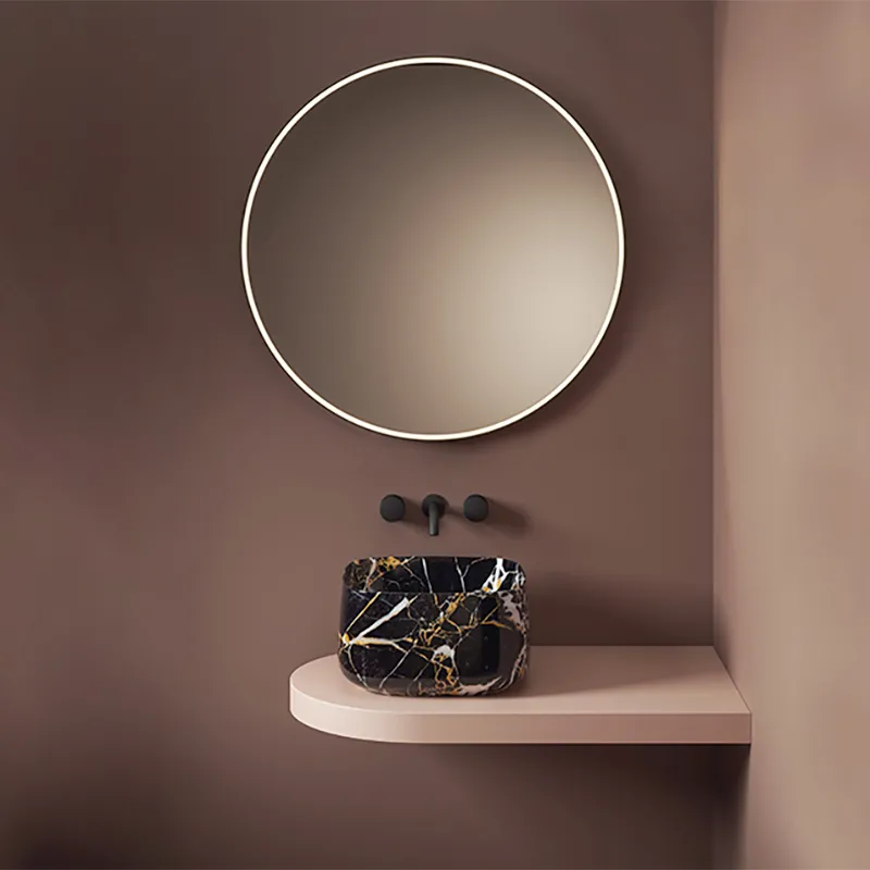 Aufsatzwaschtisch aus Marmor Cognac Artceram