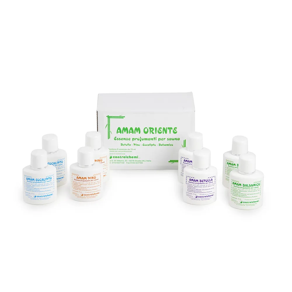 Essenzen für Sauna und Dampfbad in Box Amam Oriente Wilmir