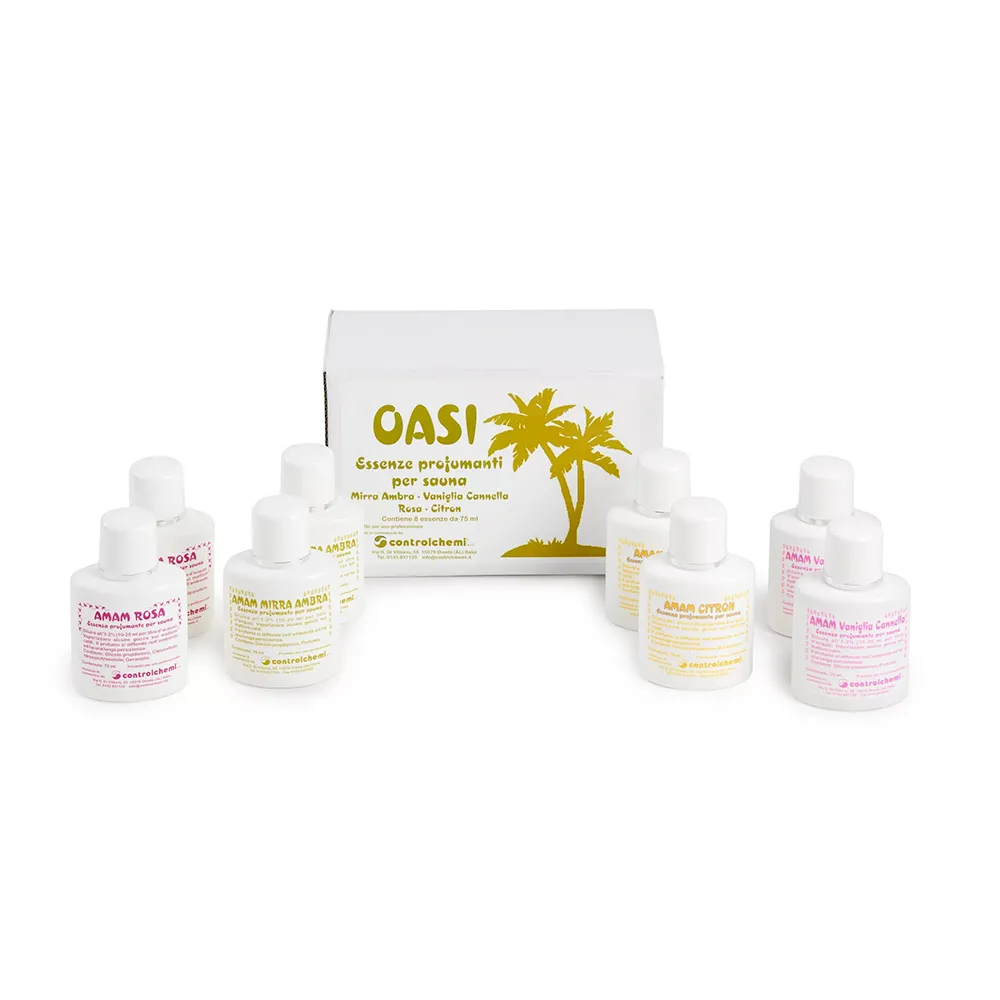 Essenzen für Sauna und Dampfbad in Box Amam Oasis Wilmir