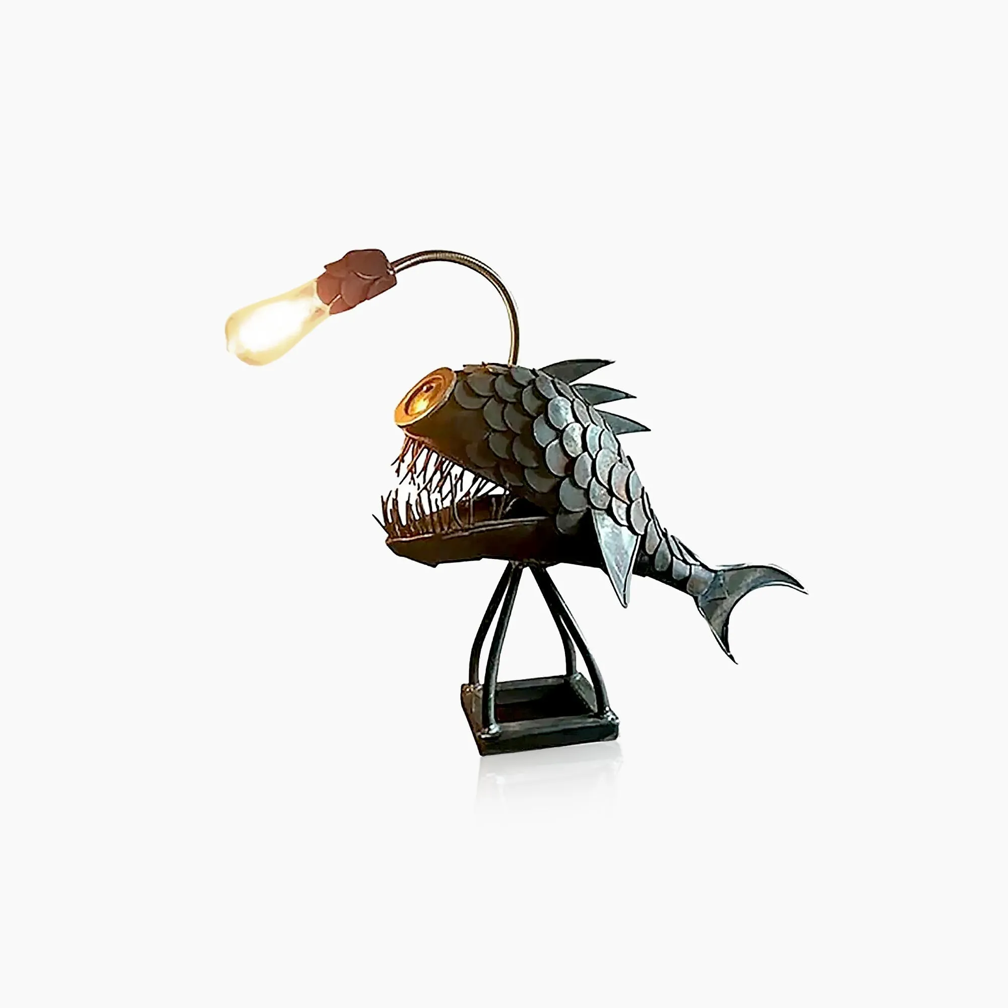 Vintage Tiefsee Anglerfisch Lampe