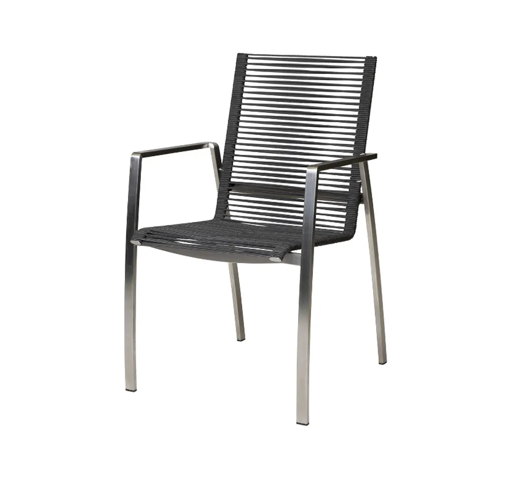 Diamond Garden Atlanta Stapelstuhl Edelstahl/Rope