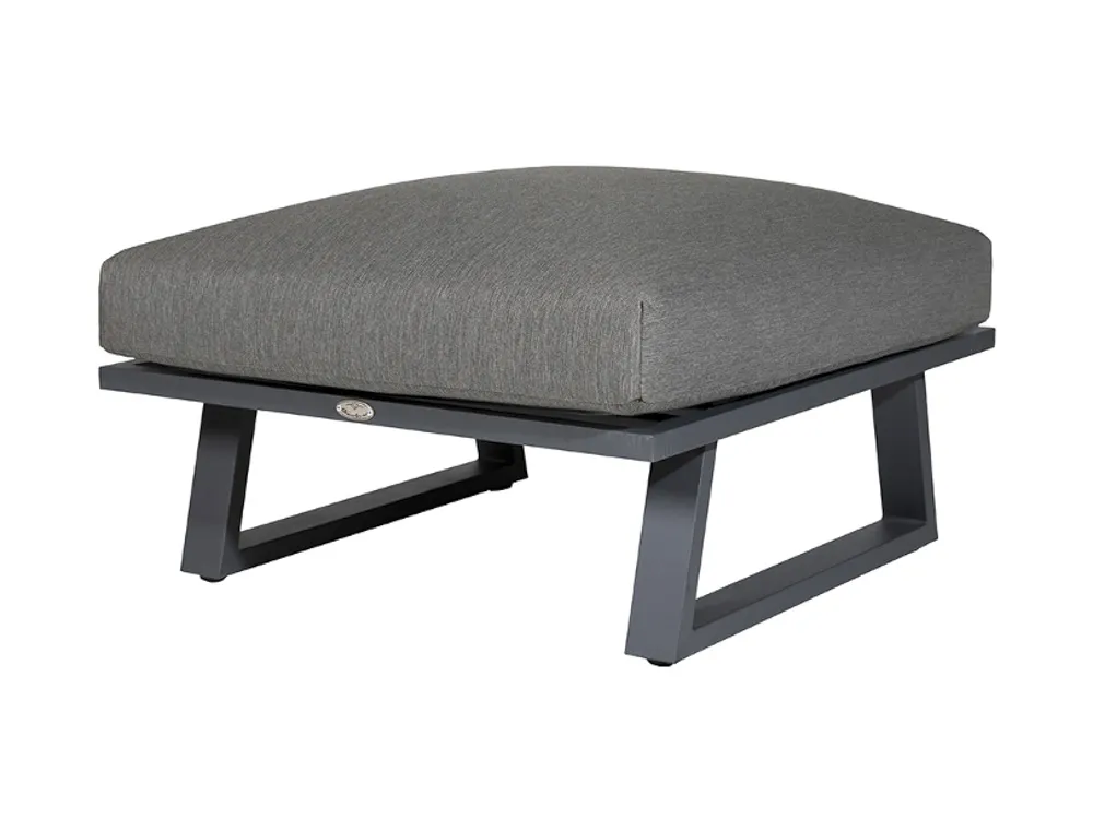 Diamond Garden Nora Sun & Rain Ottomane Aluminium/Teak