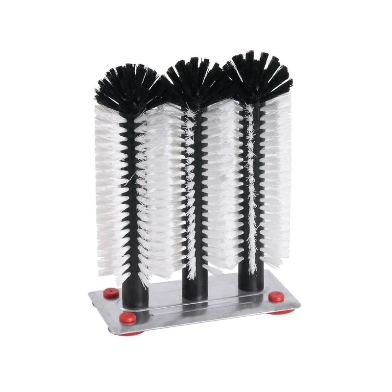 Gläserspülbürste 3 x 24 cm - Aluminiumplatte