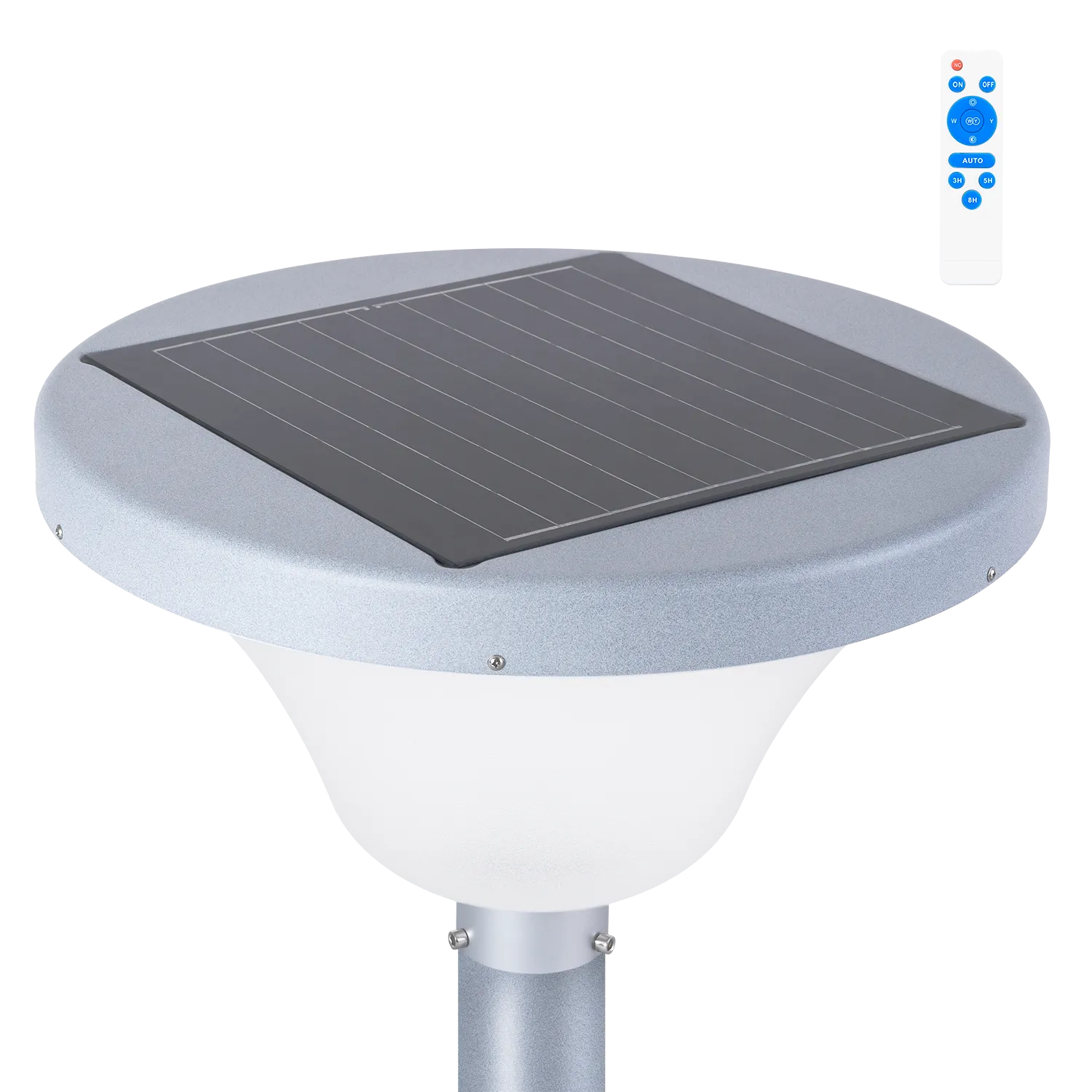 Runde Solar-LED-Straßenleuchte für Gärten 45 W mit Näherungsdetektor