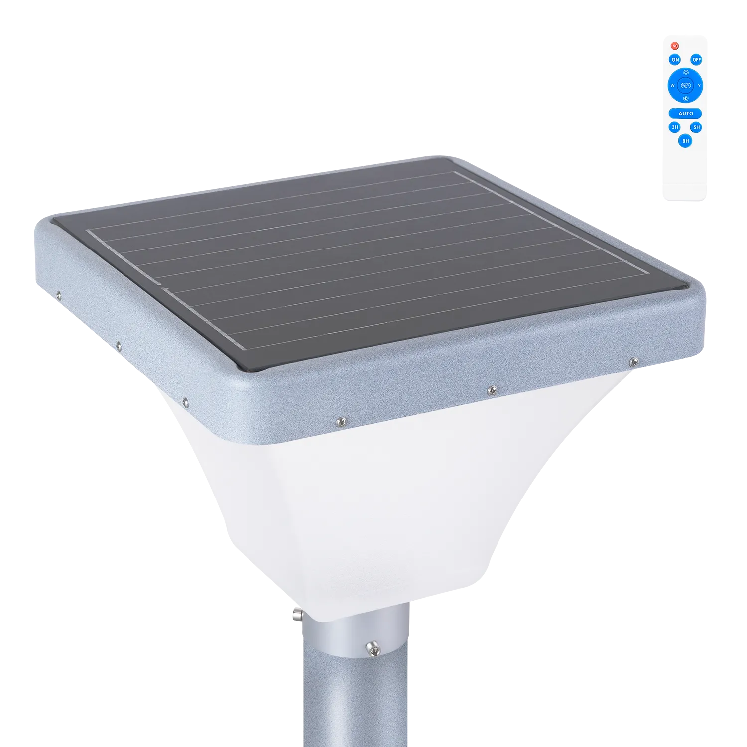 Rechteckige Solar-LED-Straßenleuchte für Gärten 45 W mit Näherungsdetektor