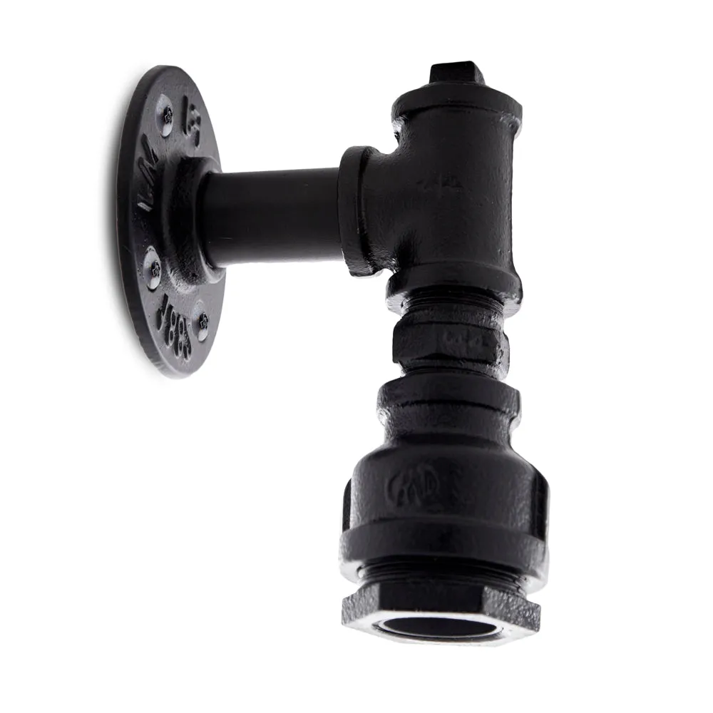 Wandleuchte estilo Industrie E27 Schwarz (Ohne Lampe) Nora [HO-E27WALLLIGHT-J-B]