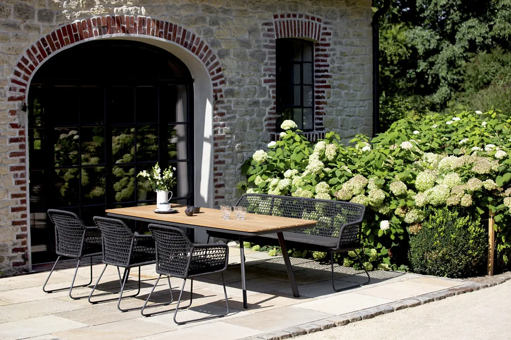 Niehoff Kubu Gartenmöbelset 5tlg. inkl. Tisch Aluminium/Teak