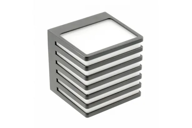 GTV LED-Fassadenleuchte SIROLO 10W IP54 110x110mm Graphit - neutralweiß (4000K)