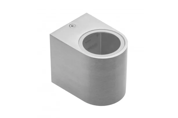 LED Wandleuchte außen Tiago 35W GU10 IP54 - Edelstahloptik (ohne Leuchtmittel)