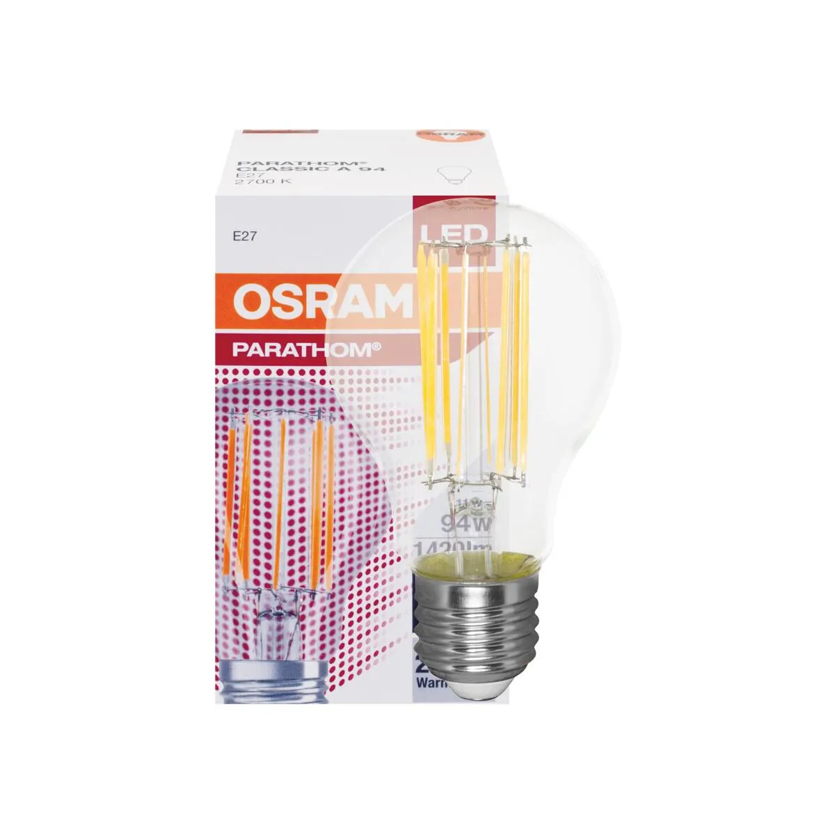 LED-Filament-Lampe E27 PHARATHOM RETROFIT AGL-Form 11W klar 1521lm 2700K