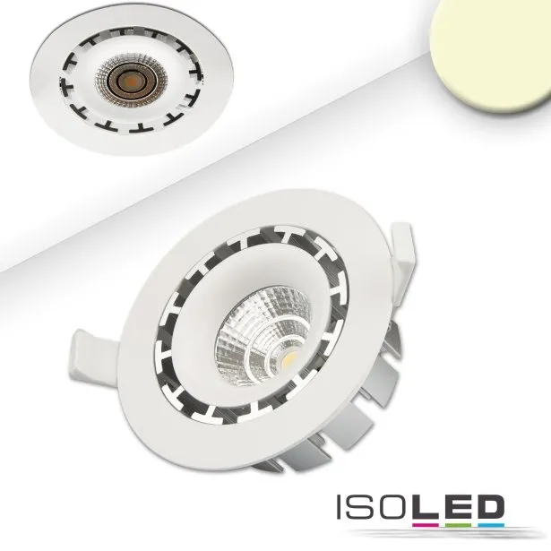 ISOLED LED Einbaustrahler COB weiß 15W 45° rund dim. - warmweiß