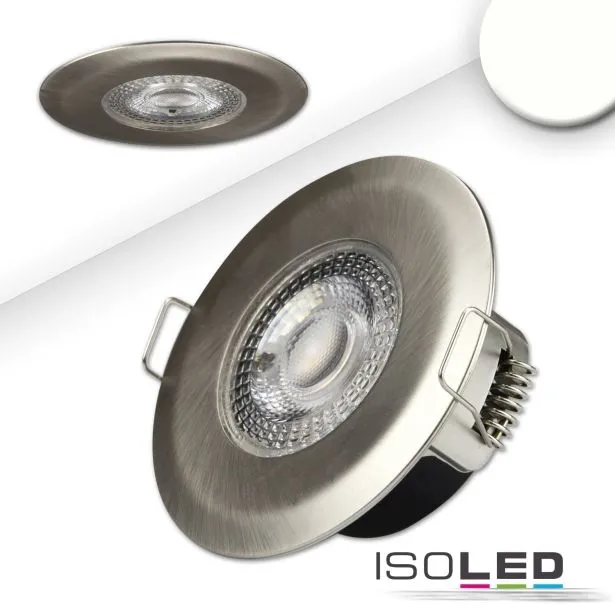 ISOLED LED Einbaustrahler PC68 IP44 brushed 5W 38° 3 Stufen dim. - neutralweiß
