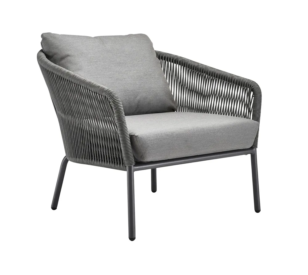 Solpuri Loop Lounge Sessel Aluminium/Anthracite inkl. Polster