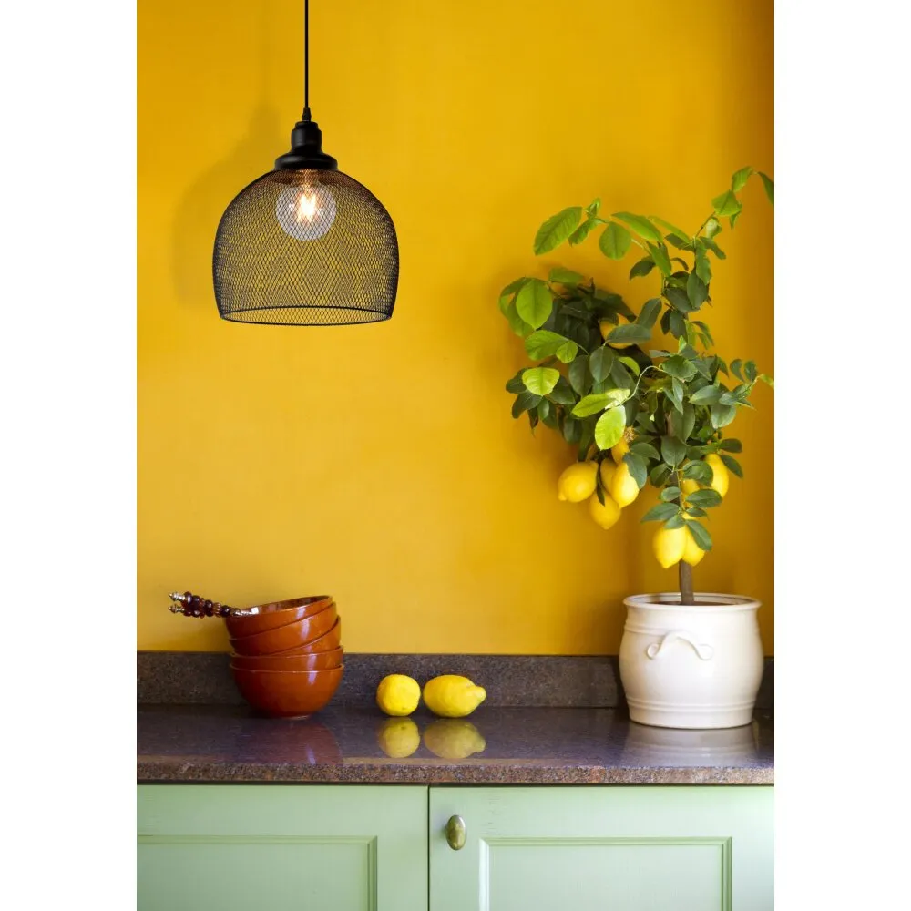 Lucide MESH Pendelleuchten Schwarz, 1-flammig 43404/28/30