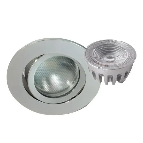 Megatron Einbauring DECOCLIC GU10 rund 68mm inkl. Leuchtmittel & Treiber - eisen gebürstet