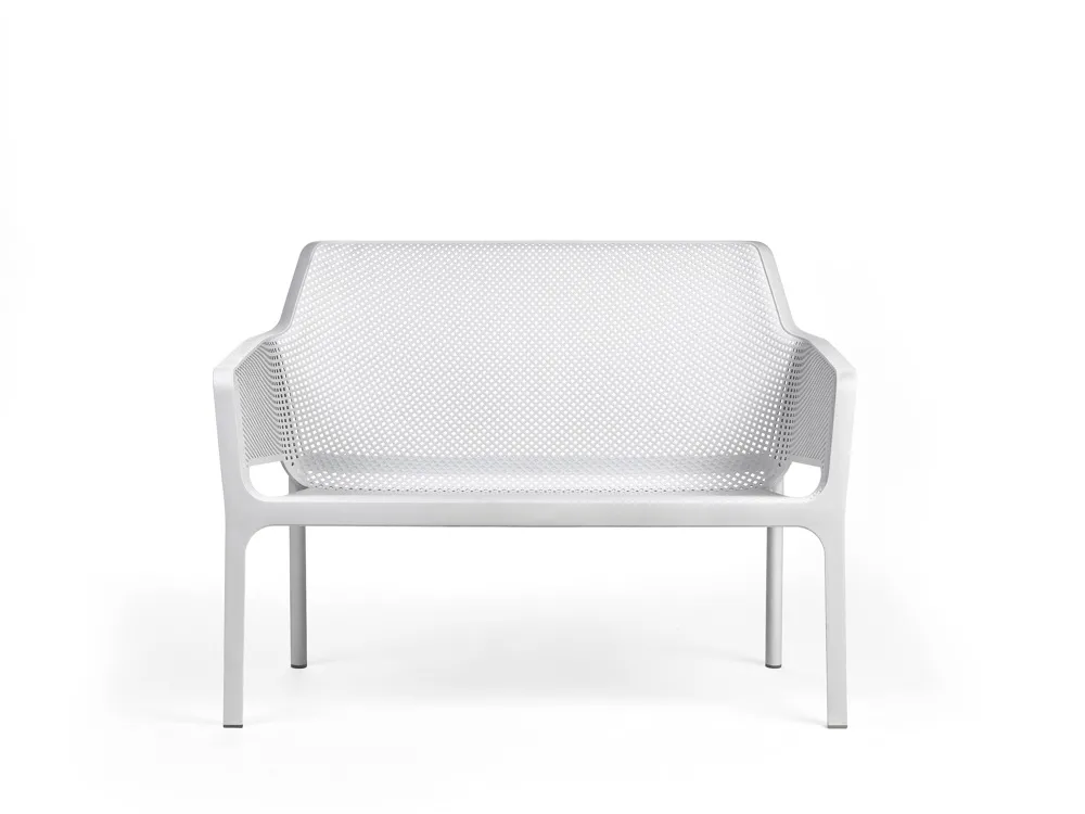 Nardi Net Gartenbank Fiberglas 116cm | 2-Sitzer | Weiß