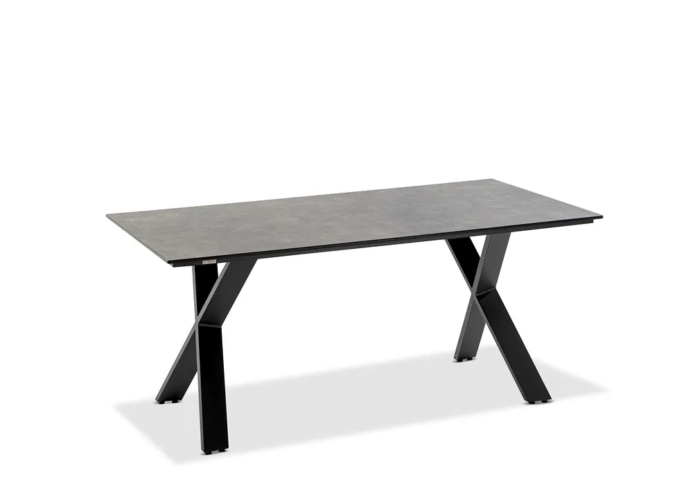 Niehoff Noah Tisch Aluminium X-Gestell Anthrazit/HPL 160x95 cm bis 220x95 cm