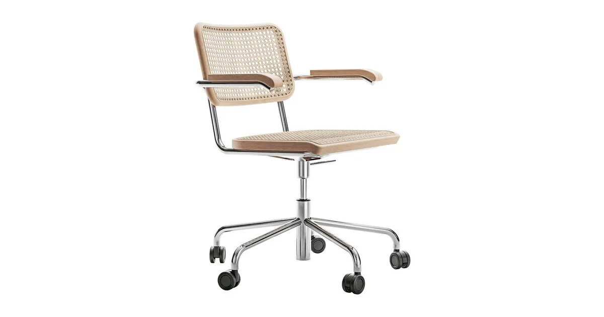 S 64 VDR Drehstuhl mit Rohrgeflecht