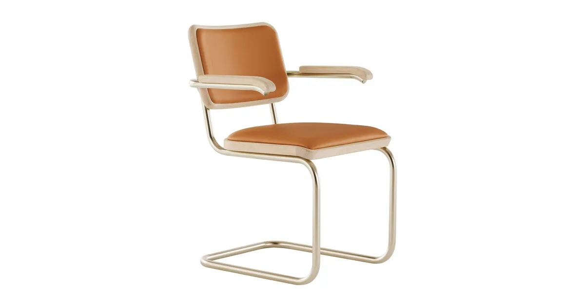 JS. THONET a personal Interpretation by Jil Sander S 64 P Nordic Freischwinger Armlehnstuhl