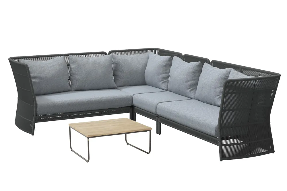 4Seasons Orient 2-Sitzer Platinum links, inkl. 3 Kissen