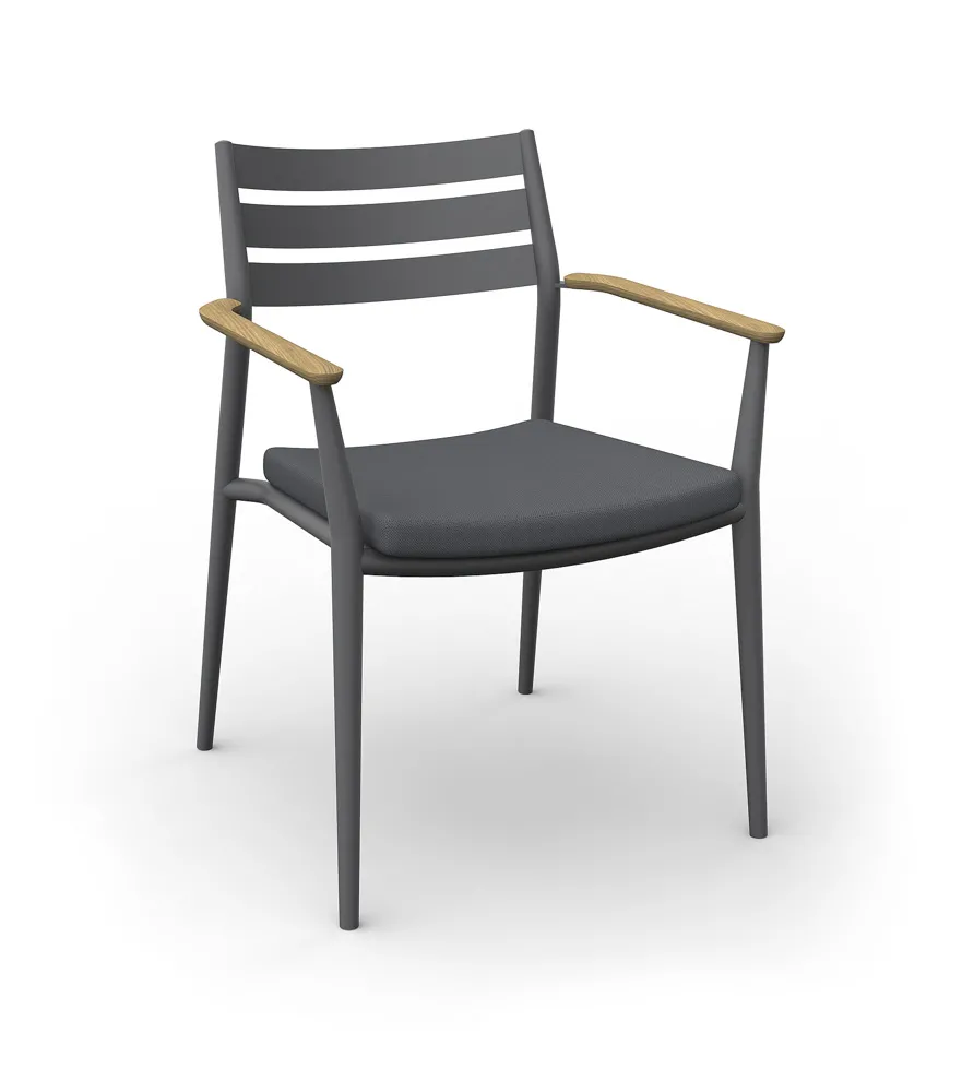 Solpuri Pia Stapelsessel Aluminium inkl. Kissen